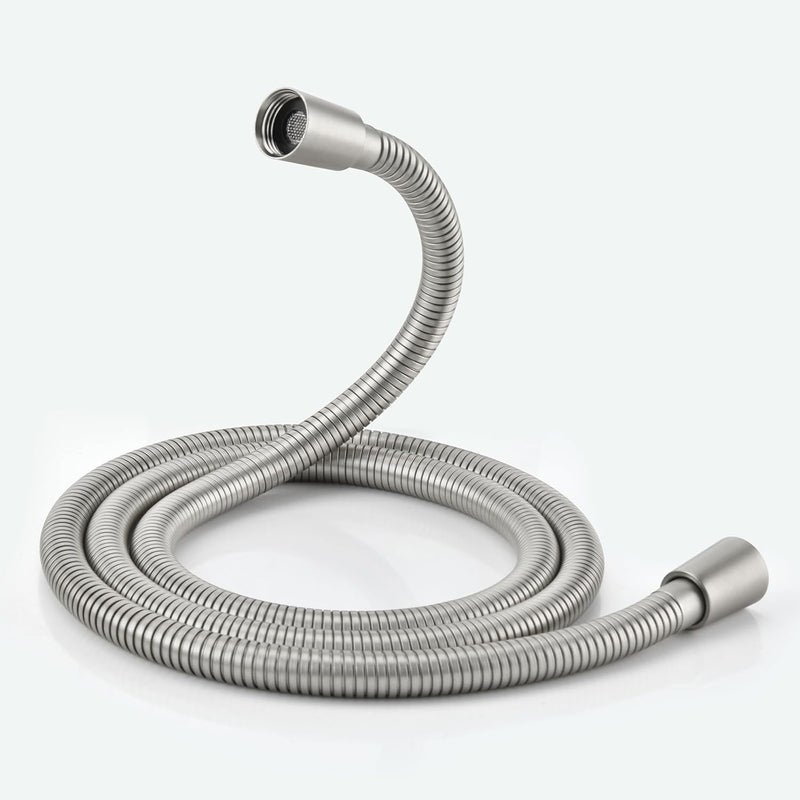 JASYA Brushed Nickel Shower Hose Extra Long 304 Stainless Steel Handheld Showerhead Hose, Anti Winding Interface, With Brass Insert And Nut - durable Rv Shower Hoses Replacement(Brushed Nickel, 59 Inches) - Image 1